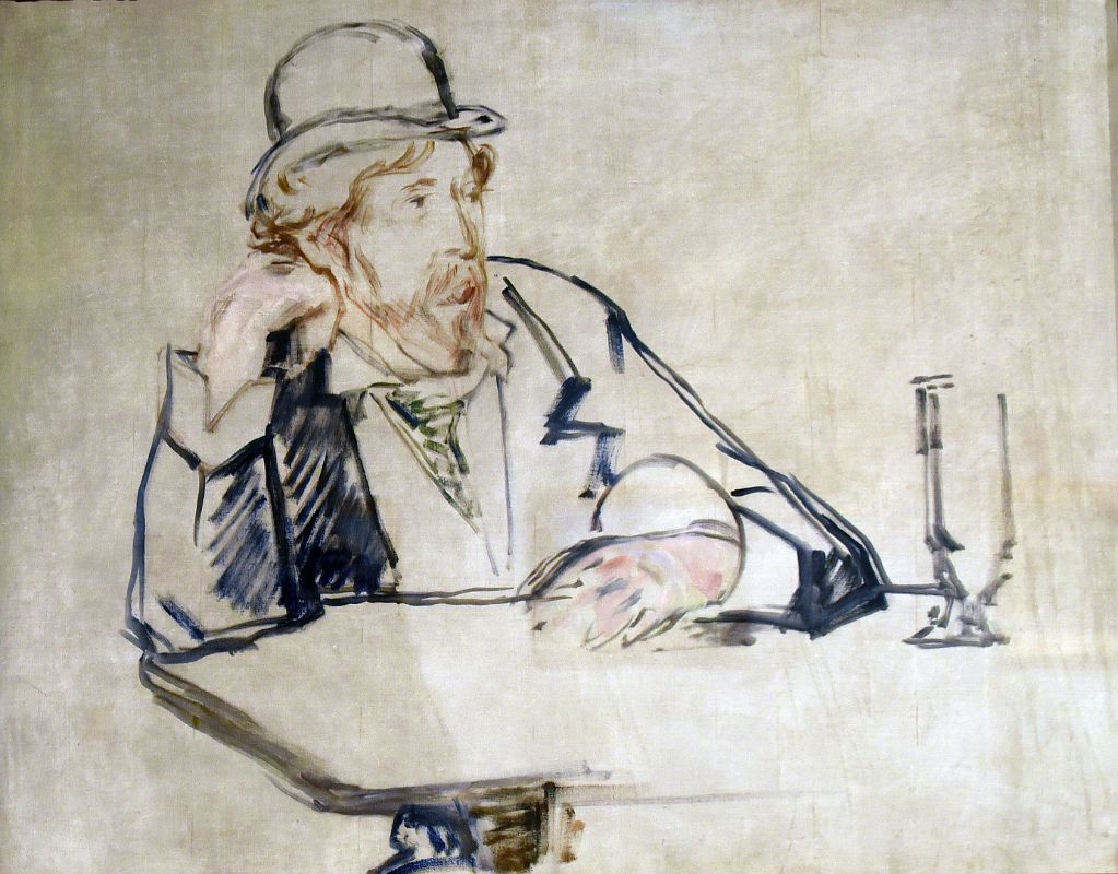 Edouard Manet 1878 George Moore at the Cafe From New York Metropolitan Museum Of Art At New York Met Breuer Unfinished